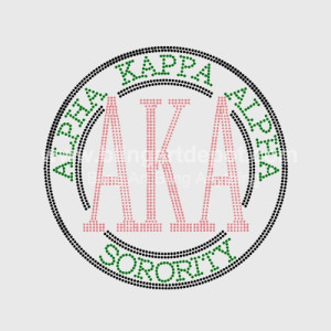 AKA Sorority Rhinestone Heat Transfers